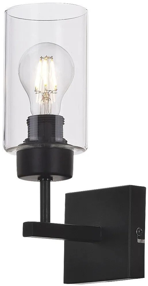 Aplica de perete design modern Prudence negru