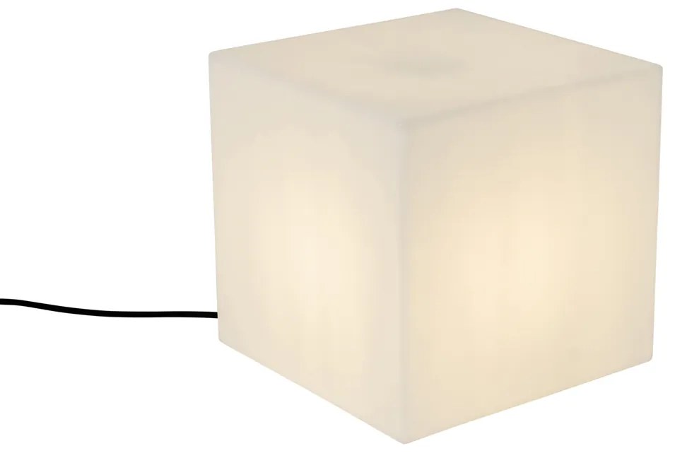 Lampă de exterior inteligentă albă, pătrată de 30 cm, inclusiv LED A60 IP44 - Nura