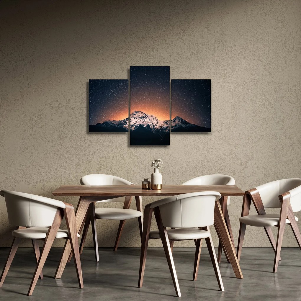 Tablou cu cerul nocturn și munți (90x60 cm)