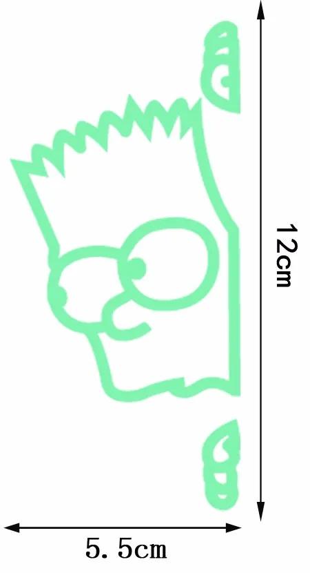 Fosforescent autocolant pe întrerupător "The Simpsons - Bart" 12x5 cm