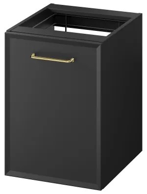 Cersanit S1022-012 - Dulap suspendat pentru baie MILLE cu coș pentru rufe, 40x45 cm, negru