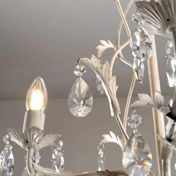 ONLI - Candelabru TERESA cu lanț, 3x E14, 6W, 230V, alb