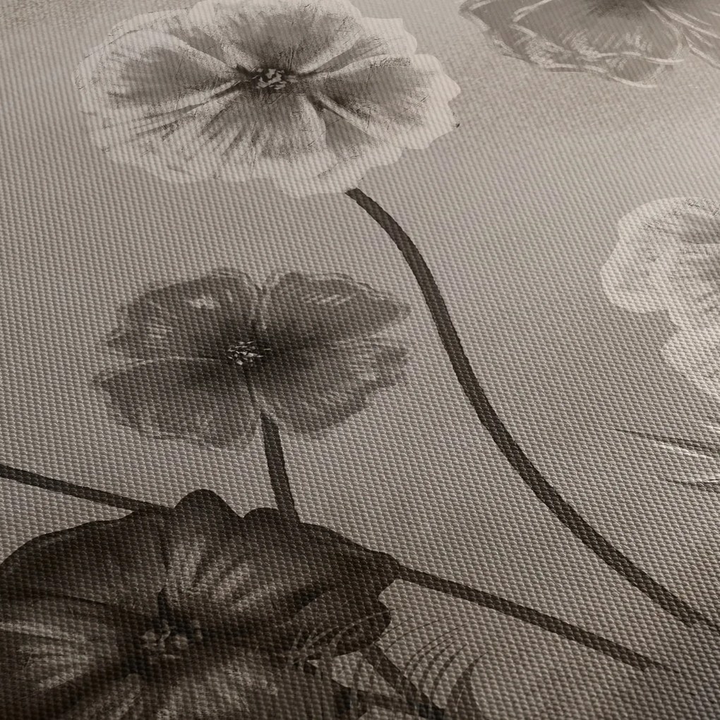 Tablou - Flori desenate (70x50 cm)