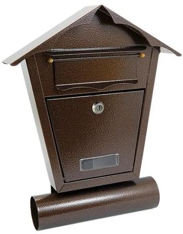 Cutie postala, cu loc pentru ziar, cupru, format B6, 29.5x7.5x37.5 cm, Damech