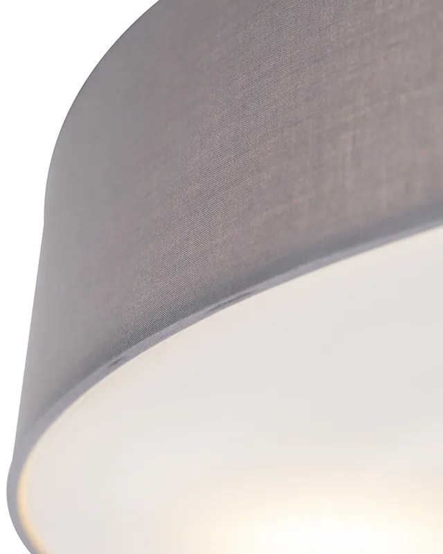 Plafoniera rustica gri 50 cm - Drum