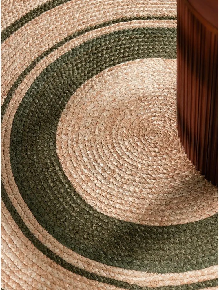 Covor în culoare naturală reversibil/țesut manual rotund din iută ø 150 cm Basil – Hanse Home