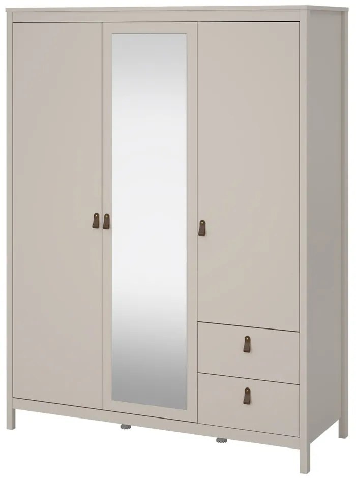 Șifonier grej cu oglindă 150x199x58 cm Madrid – Tvilum