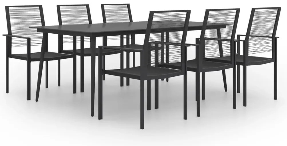 vidaXL Set mobilier de grădină, 7 piese