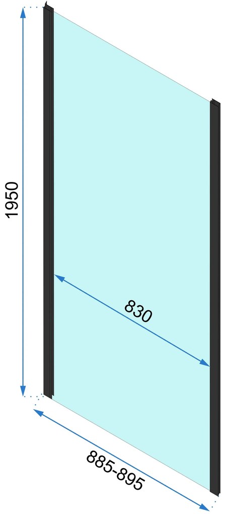 Cabina dus Rapid Slide Crom 100x90cm, Rea