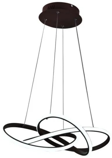 Lustră LED dimabilă pe cablu LED/65W/230V 3000-6500K maro + telecomandă