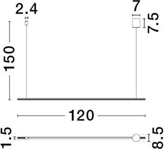 Lustra liniara LED CCT BRILLIA auriu