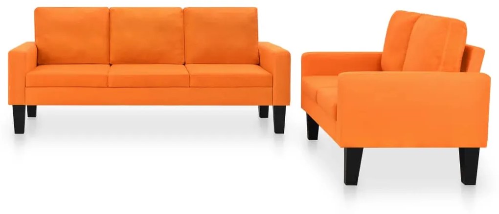 vidaXL Set de canapele 2 piese, material textil, portocaliu
