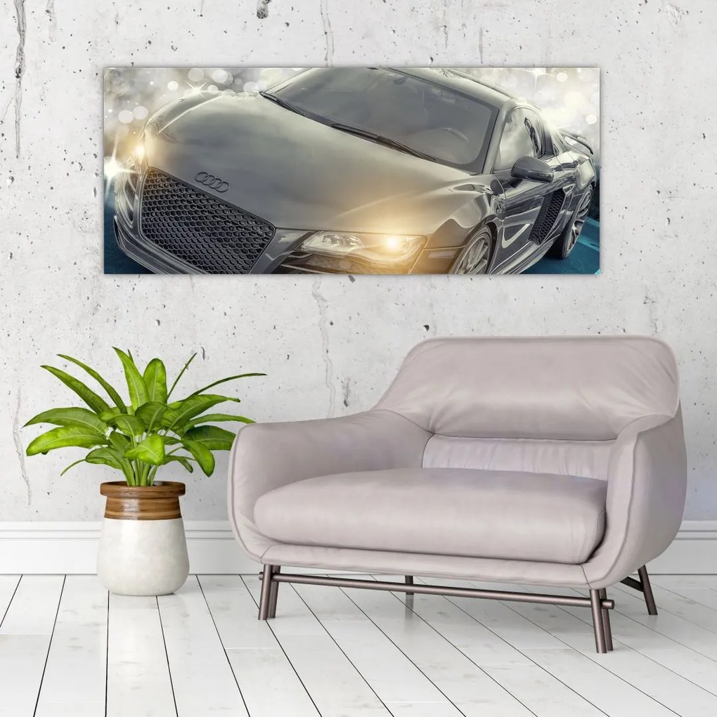 Tablou cu Audi - gri (120x50 cm)