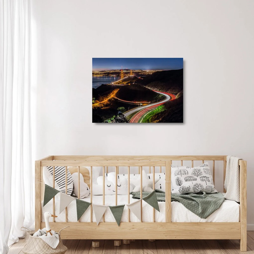 Tablou pe sticlă - Golden Gate Bridge (70x50 cm)