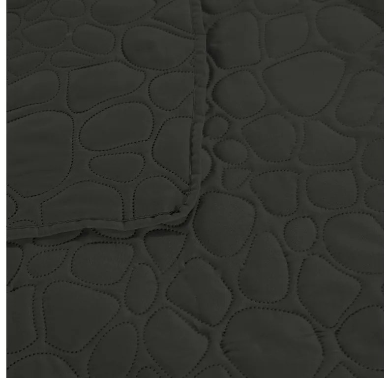 Cuvertura de pat gri inchis cu model STONE Dimensiuni: 200 x 220 cm