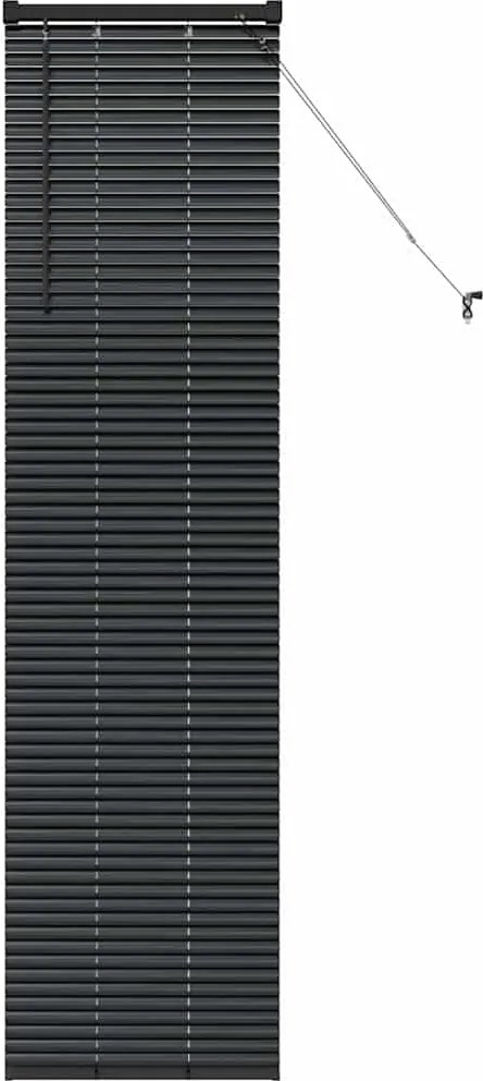 vidaXL Jaluzele venetiene Manual Negru 175 x 50 cm Aluminiu