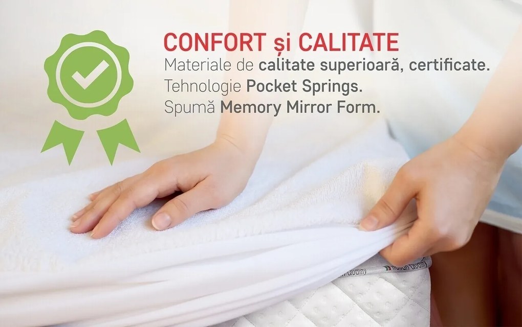 Saltea Green Future Hotel Line Memory Pocket 7 Zone 200x200x30 cm