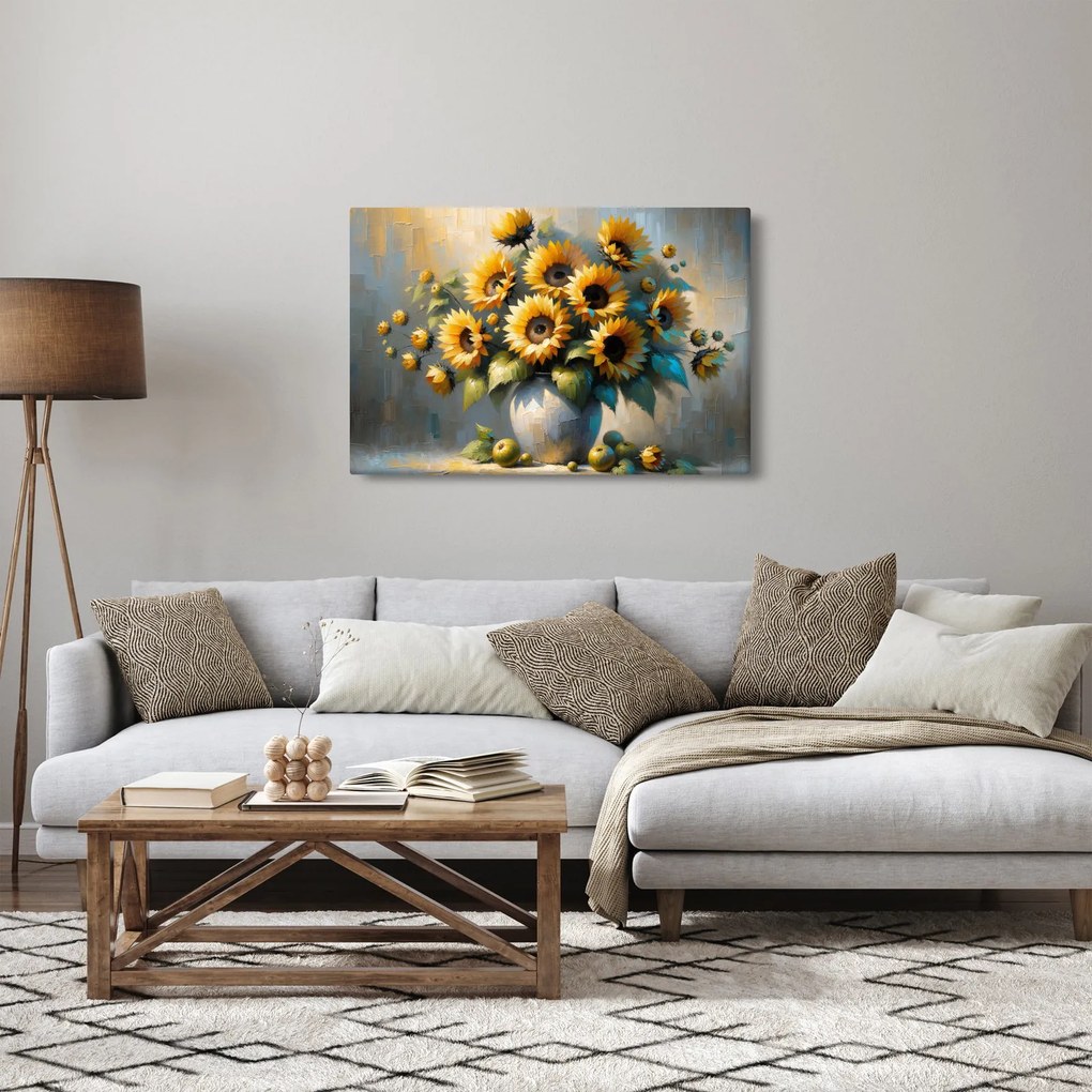 Tablou – Vază cu floarea-soarelui (90x60 cm)