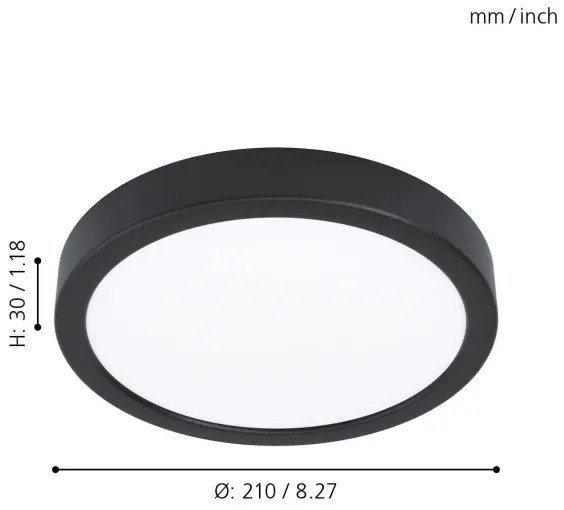 Eglo 99223 - Plafonieră LED FUEVA 5 LED/16,5W/230V