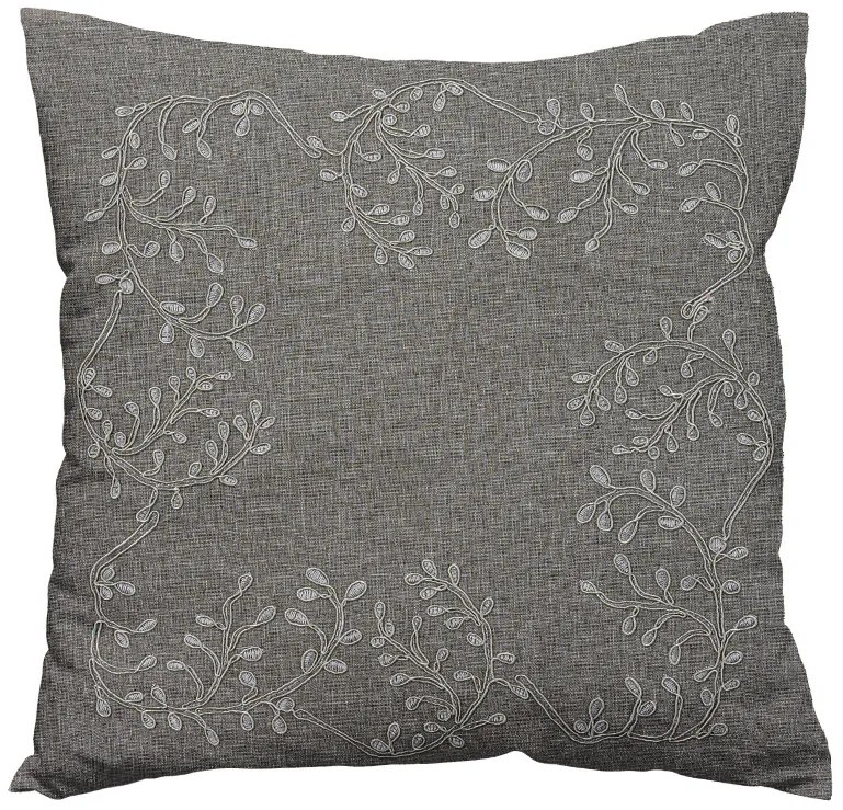 Husa de perna decorativa LEAFY LACE 40x40 cm, gri