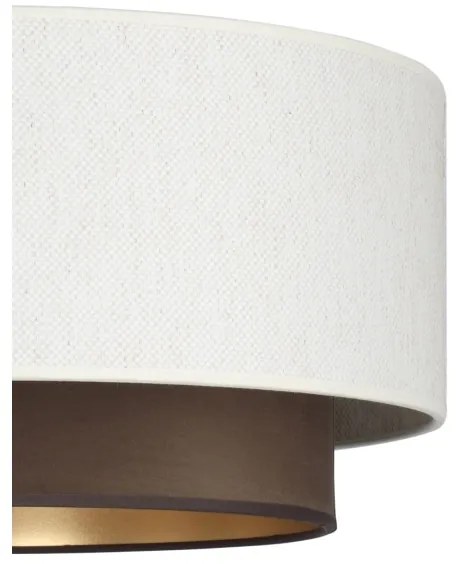 Candelabru suspendat pe cablu NATIA 1xE27/60W/230V Ø 45 cm alb/maro