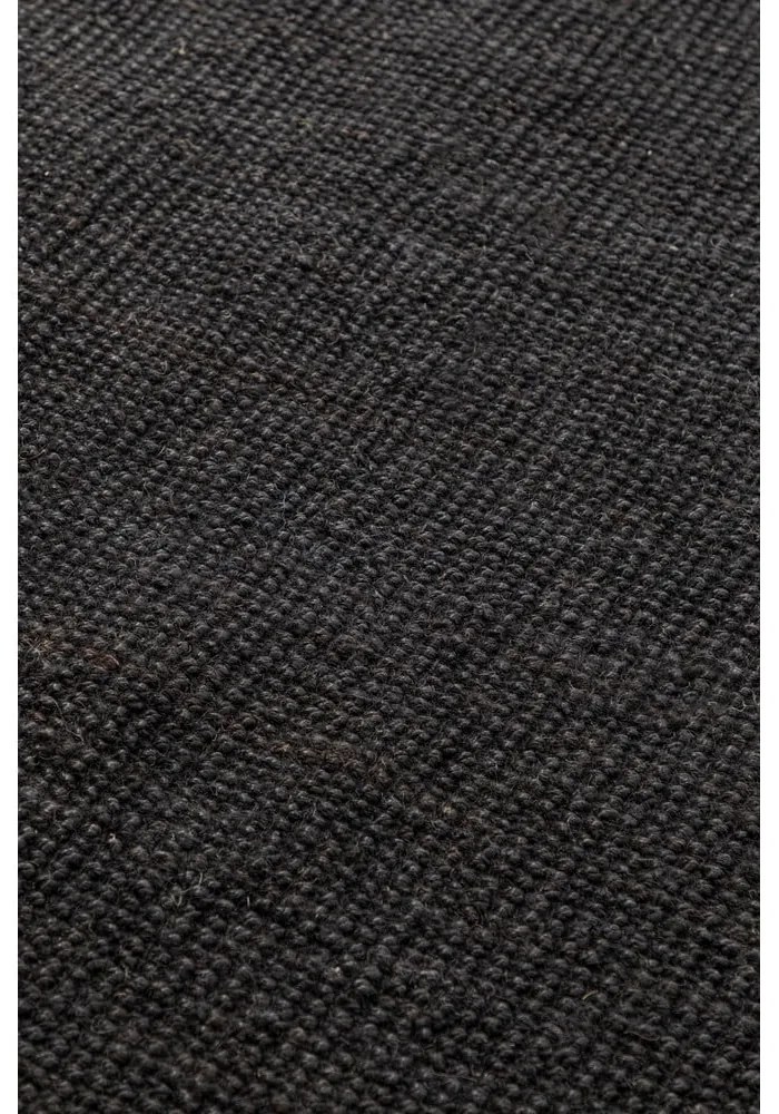 Covor tip traversă negru din iută 80x200 cm Bouclé – Hanse Home