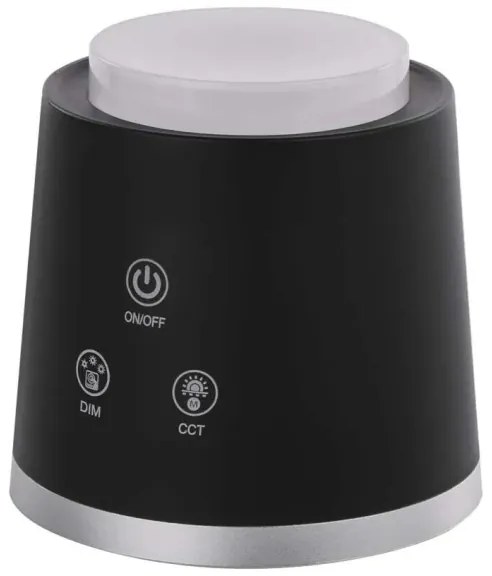 Lampă LED reîncărcabilă dimabilă de masă 4 în 1 LED/6W/3,7V 3000K/4000K/6500K negru