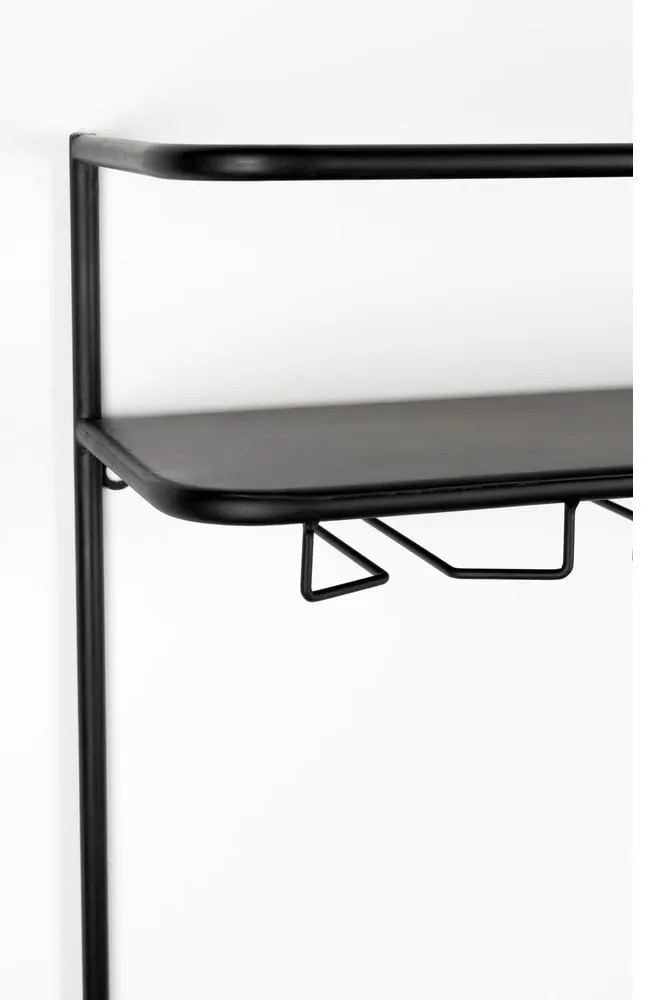 Dulap vinotecă din ratan negru 18x100 cm Guuji - White Label