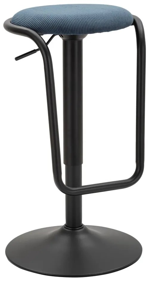 Scaun de bar petrol/negru cu înălțime ajustabilă tapițat (înălțime șezut 61 cm) Destiny – Mauro Ferretti
