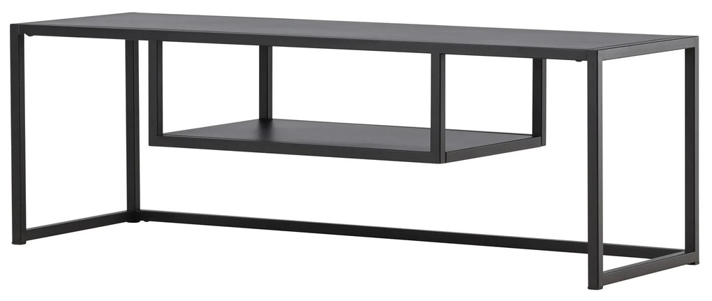 Masuta TV metalica RIVERSIDE 120x40cm, negru