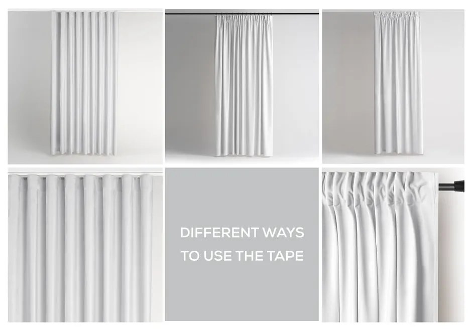 Draperie albă dimout (semi-opacă) din catifea 140x245 cm Pleat – Restilo