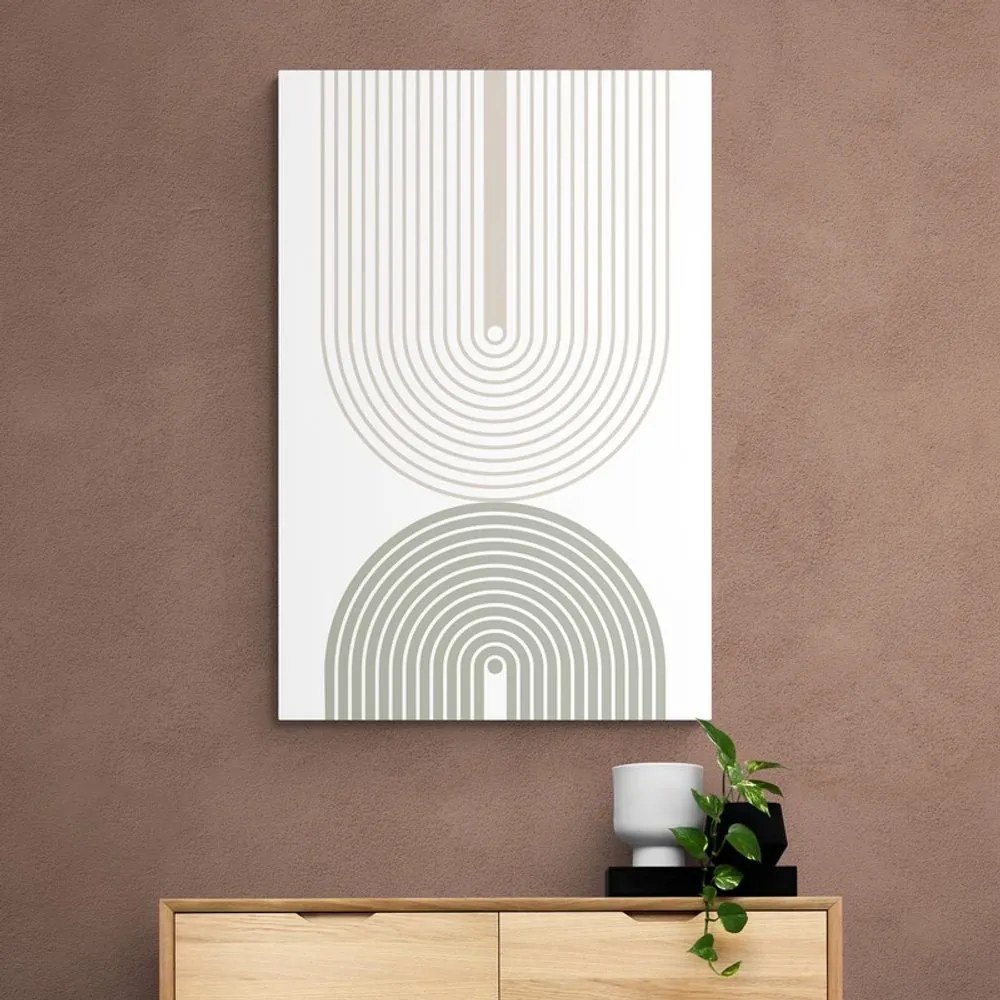 Tablou curcubeie minimaliste Mid-Century