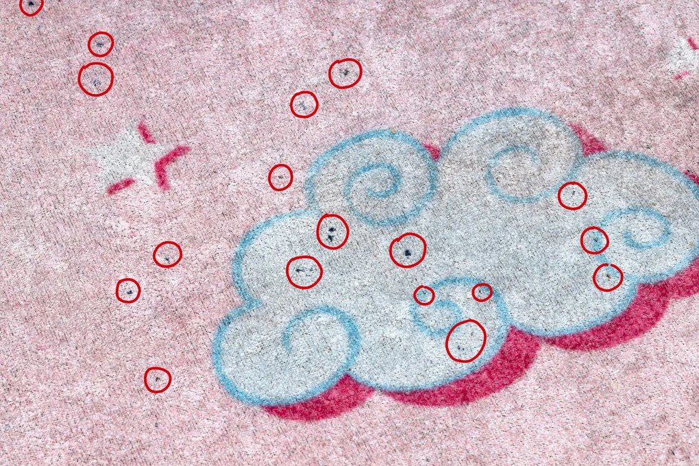 JUNIOR 51855.804 covor lavabil Inorog, nori pentru copii anti-alunecare - roz - SECUNDAR-COTATI PRODUSUL