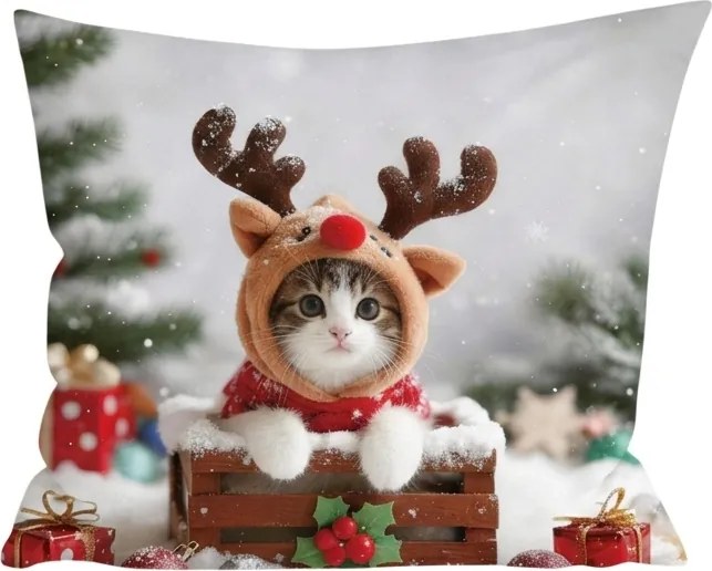 Husa de perna 3D din microfibra RUDOLPH KITTEN 45x45 cm, colorat