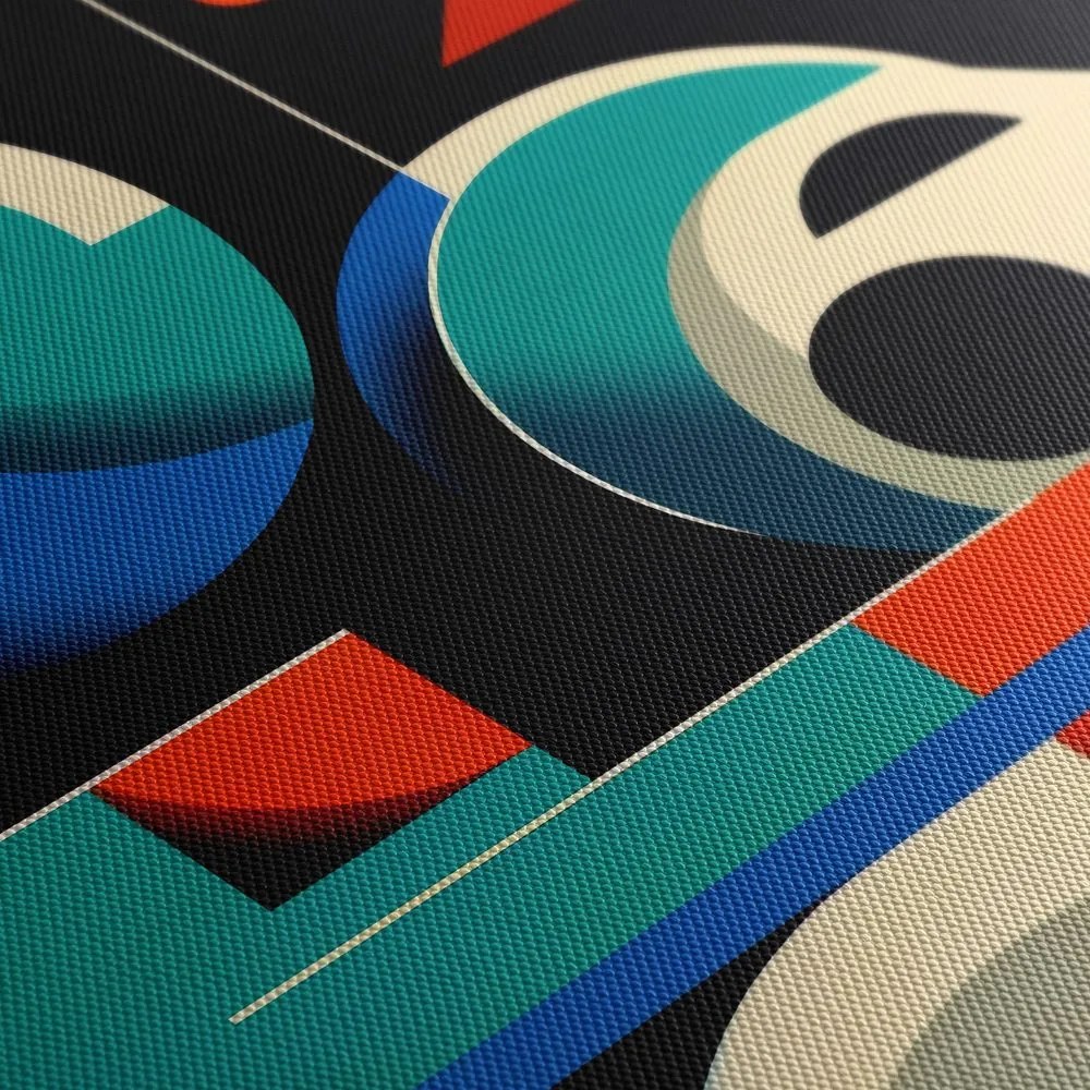 Tablou forme geometrice abstracte în mișcare