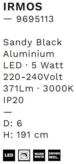 Pendul LED design minimalist IRMOS negru