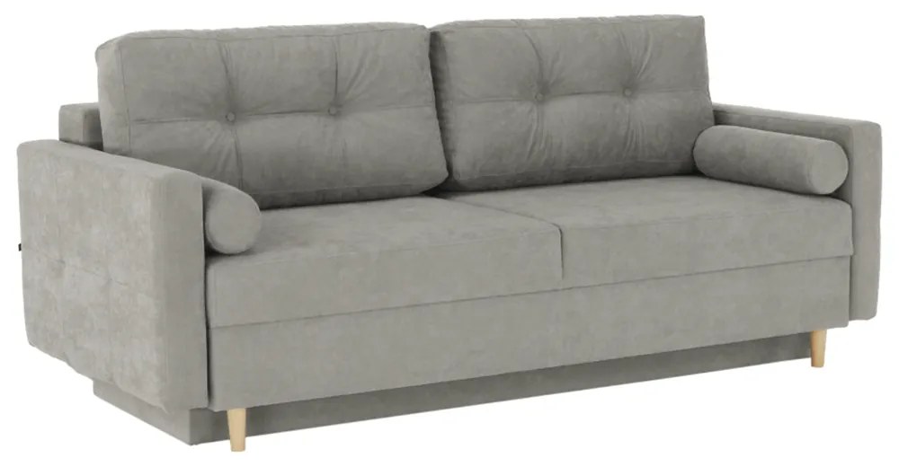 Canapea extensibilă, material textil gri, AURELIA