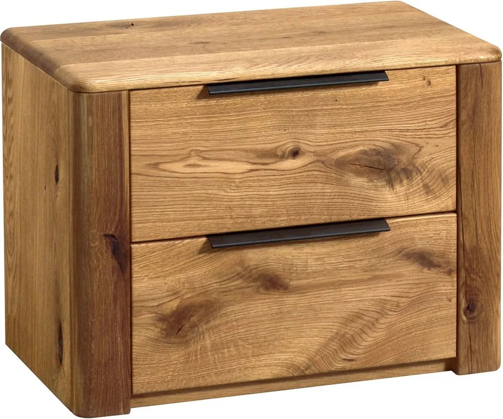 Noptieră lemn masiv natur Siena Stejar 60 cm x 45 cm x 39 cm