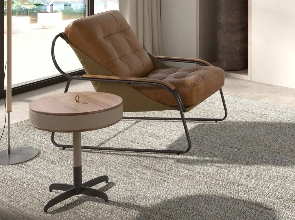 Masuta rotunda LUX Walnut