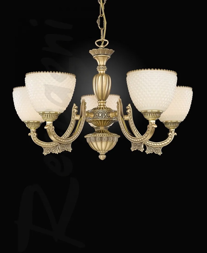 Candelabru din alama cu 5 brate design italian 7055