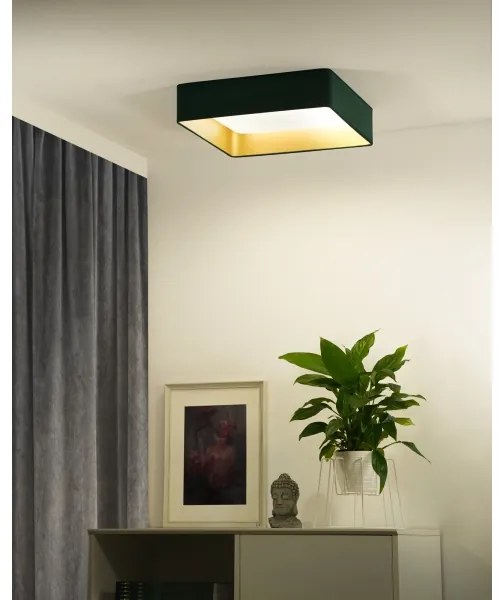 Brilagi-LED Corp de iluminat LED dimabil VELVET SQUARE/36W/230V Wi-Fi Tuya+telecomandă, verde