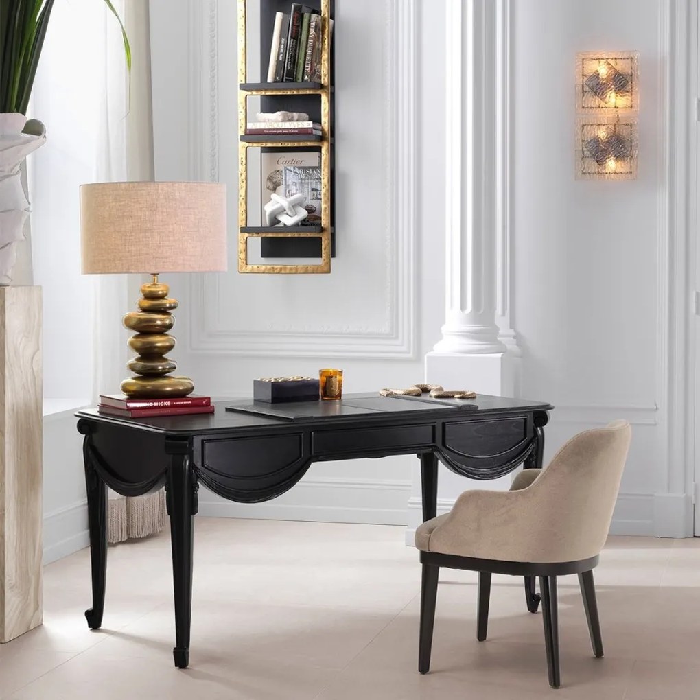 Birou negru clasic design LUX Zafiro