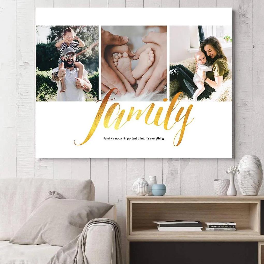 Tablou Personalizat cu 3 poze · Family