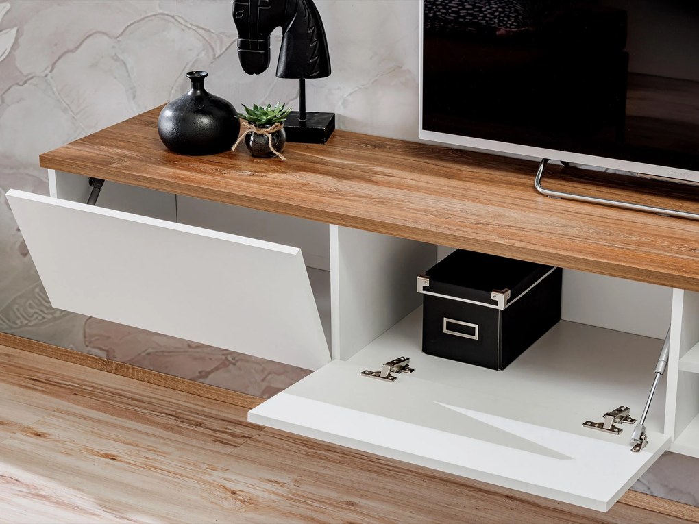 Mobilier living Dalton RSW DL (stejar sterling + alb mat). 1097681