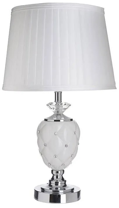 Veioza din ceramica si metal Silver White 32 cm x 52 cm