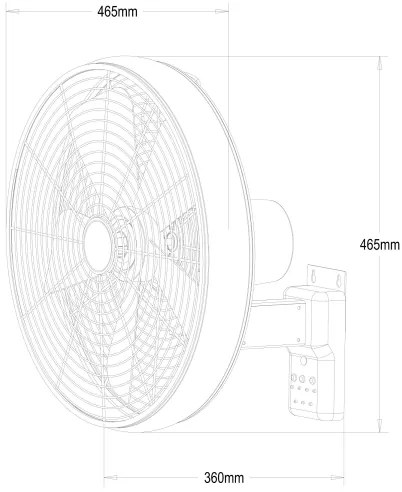 Ventilator de perete Lucci Air 213128EU BREEZE 55W/230V alb + telecomandă