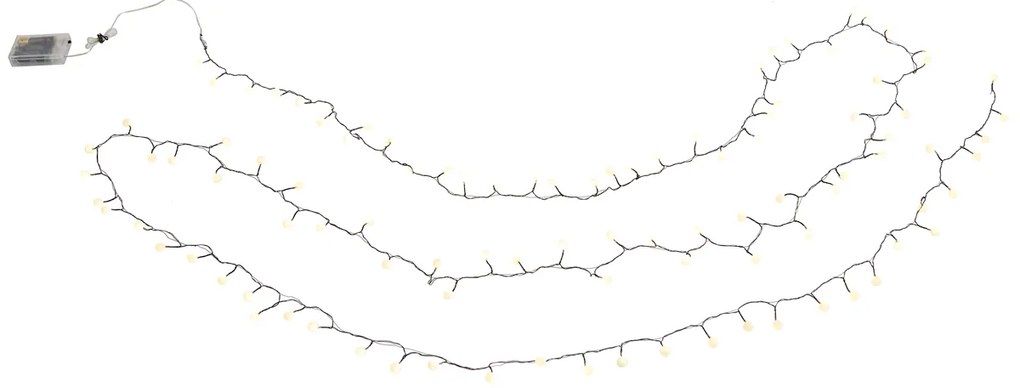 Ghirlandă luminoasă de Crăciun verde cu 100 LED-uri albe 5m IP44 - Dasher