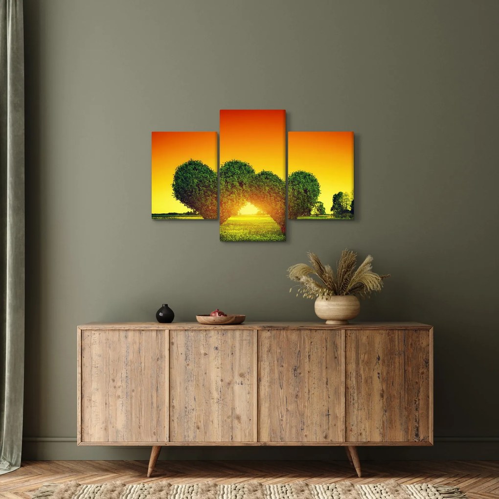 Tablou - Inima în coroanele copacilor (90x60 cm)