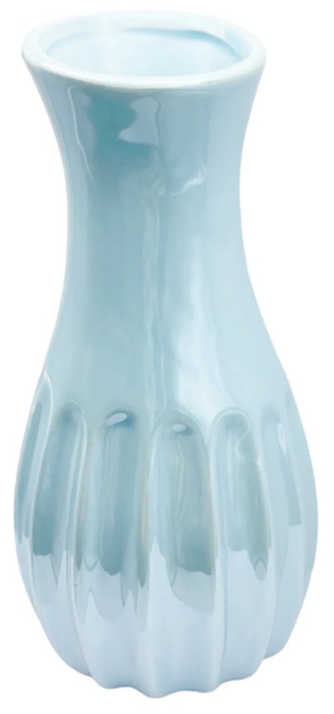 Vaza ceramica Terry, Bleu, 18cm