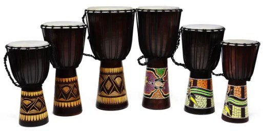 Tobă africană Djembe - 60 cm - pictată manual